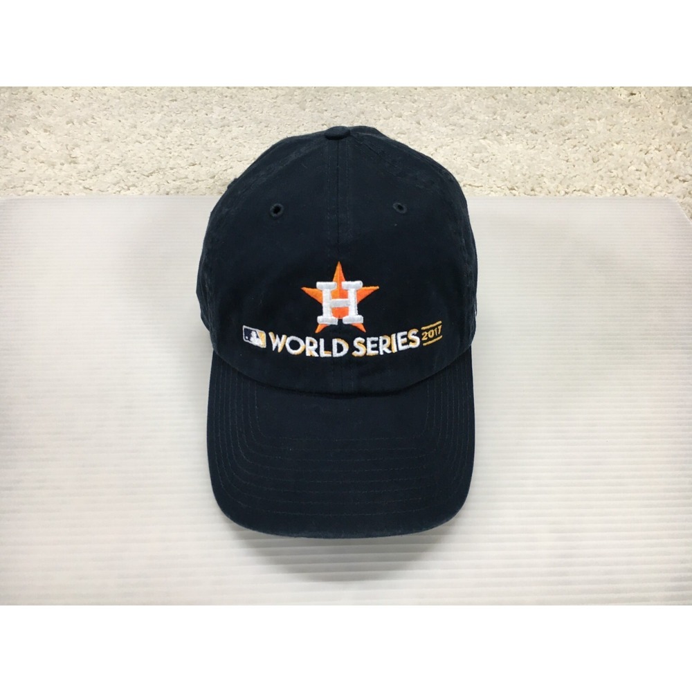 Houston Astros Hat Cap Mens Blue Strap Back MLB Logo Baseball '47 World Series